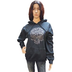 Karl Lagerfeld Black Oversized Graphic Hoodie